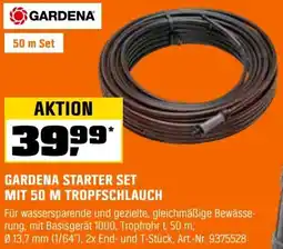 OBI Gardena starter set mit 50 m tropfschlauch Angebot