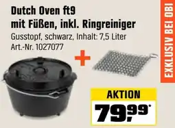 OBI Dutch Oven ft9 mit Füßen, inkl. Ringreiniger Angebot