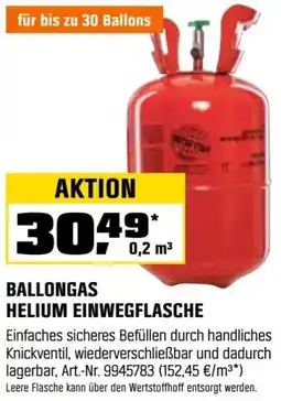 OBI Ballongas helium einwegflasche Angebot