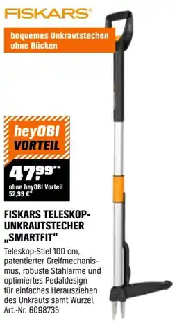 OBI Fiskars teleskop unkrautstecher „smartfit" Angebot