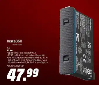 MediaMarkt Insta360 x4 akku Angebot