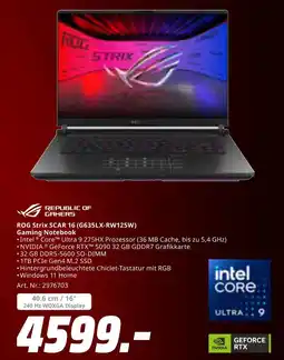 MediaMarkt Republic of gamers rog strix scar 16 (g635lx-rw125w) gaming notebook Angebot