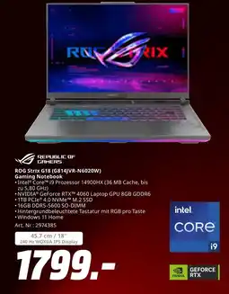 MediaMarkt Republic of gamers rog strix g18 (g814jvr-n6020w) gaming notebook Angebot