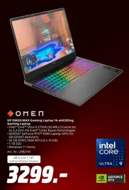 MediaMarkt Omen hp omen max gaming laptop 16-ah0393ng gaming laptop Angebot