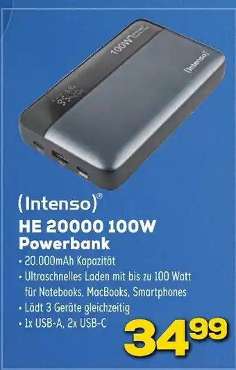 Euronics Intenso he 20000 100w powerbank Angebot