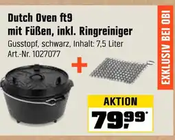 OBI Petromax dutch oven ft9 mit füßen, inkl. ringreiniger Angebot