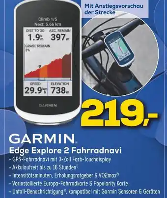 Euronics Garmin edge explore 2 fahrradnavi Angebot