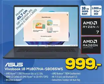 Euronics Asus vivobook 18 m1807ha-s8065ws Angebot