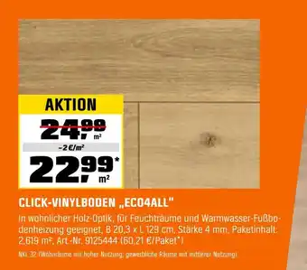 OBI Eco4all click-vinylboden Angebot
