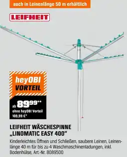 OBI Leifheit wäschespinne „linomatic easy 400“ Angebot
