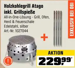 OBI Obi holzkohlegrill atago inkl. grillspieße Angebot