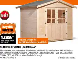 OBI Weka blockbohlenhaus ravenna a Angebot