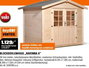 OBI Weka blockbohlenhaus ravenna a Angebot