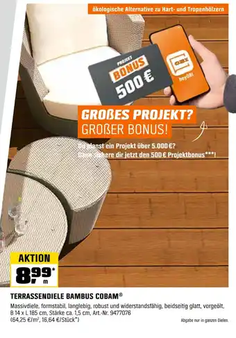 OBI Terrassendiele bambus cobam Angebot