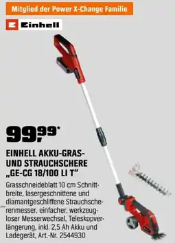 OBI Einhell akku-gras- und strauchschere „GE-CG 18/100 LI T” Angebot