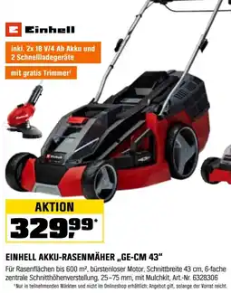 OBI Einhell akku-rasenmäher  „GE-CM 43″ Angebot