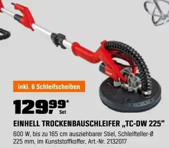 OBI Einhell trockenbauschleifer „TC-DW 225“ Angebot