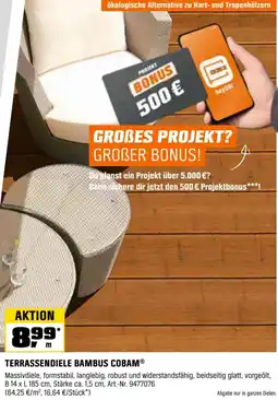 OBI Terrassendiele bambus cobam Angebot