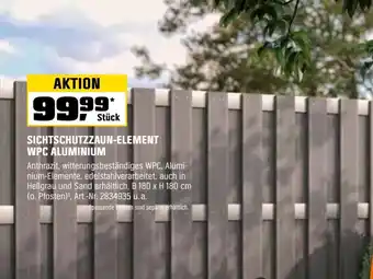OBI Sichtschutzzaun-element wpc aluminium Angebot