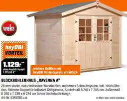 OBI Blockbohlenhaus „ravenna A" Angebot