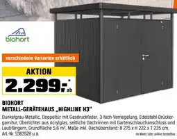 OBI Biohort metall-gerätehaus „highline h3" Angebot