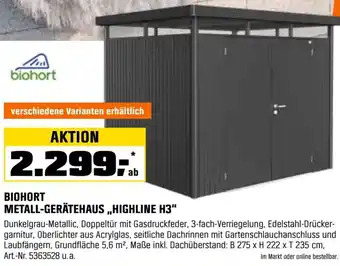 OBI Biohort metall-gerätehaus „highline h3" Angebot