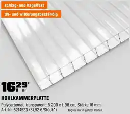 OBI Hohlkammerplatte Angebot