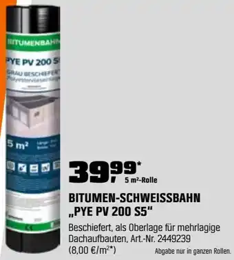 OBI Bitumen-schweissbahn „PYE PV 200 S5" Angebot