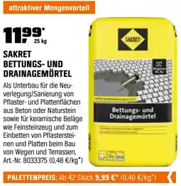 OBI Sakret bettungs- und drainagemörtel Angebot