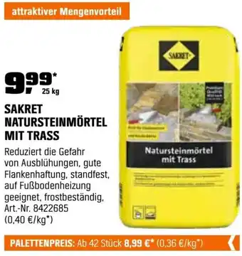 OBI Sakret natursteinmörtel mit trass Angebot