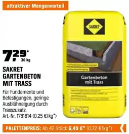 OBI Sakret gartenbeton mit trass Angebot