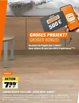 OBI Laminatboden excellent „eiche aviva vernal” Angebot