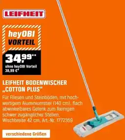OBI Leifheit bodenwischer „cotton plus" Angebot