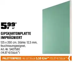 OBI Gipskartonplatte imprägniert Angebot