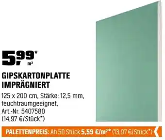 OBI Gipskartonplatte imprägniert Angebot