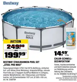 OBI Bestway stahlrahmen-pool set ,,steel pro max" Angebot