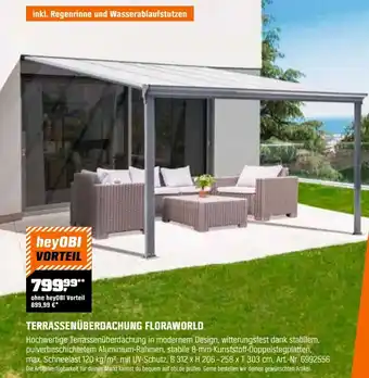 OBI Terrassenüberdachung floraworld Angebot