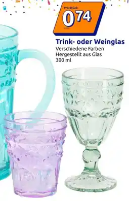 Action Trink- oder Weinglas Angebot