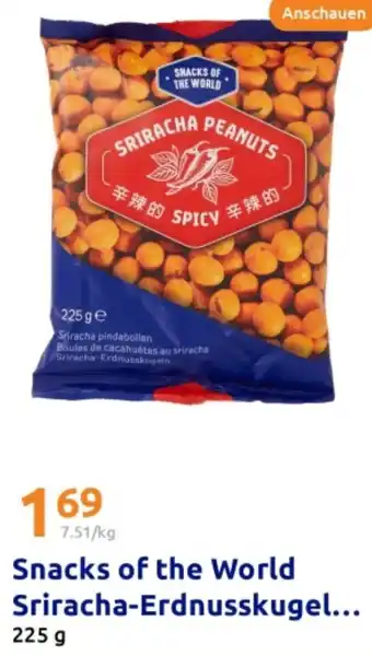 Action Snacks of the World Sriracha-Erdnusskugel Angebot