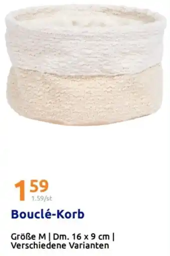 Action Bouclé-Korb Angebot