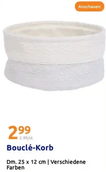 Action Bouclé-Korb Angebot