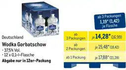 METRO Wodka Gorbatschow Angebot