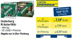 METRO Underberg Kräuterlikör Angebot