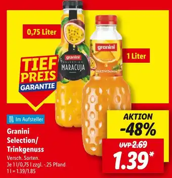 Lidl Granini selection maracuja oder multivitamin Angebot