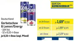 METRO Gorbatschow & Lemon/Energy Angebot