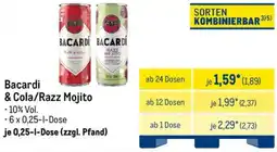 METRO Bacardi & Cola/Razz Mojito Angebot