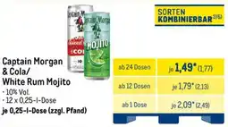 METRO Captain Morgan & Cola/ White Rum Mojito Angebot