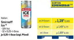 METRO Italien Smirnoff Ice Angebot