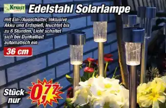 Posten Börse KYNAST Edelstahl Solarlampe Angebot