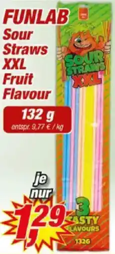 Posten Börse FUNLAB Sour Straws XXL Fruit Flavour Angebot